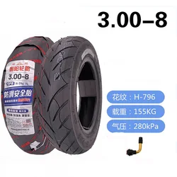 3.00-8 Vacuum Tires Suitable for Handcarts, Motorcycles, Electric Scooters, Tricycles, 300-8 Tire Replacement