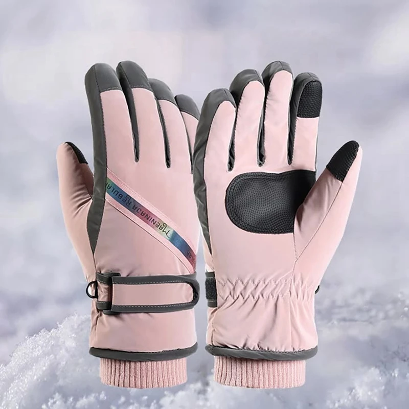 Ski Gloves For Women Ultralight Waterproof Winter Warm Gloves Touch Screen Snow Gloves Motorcycle Riding Gloves