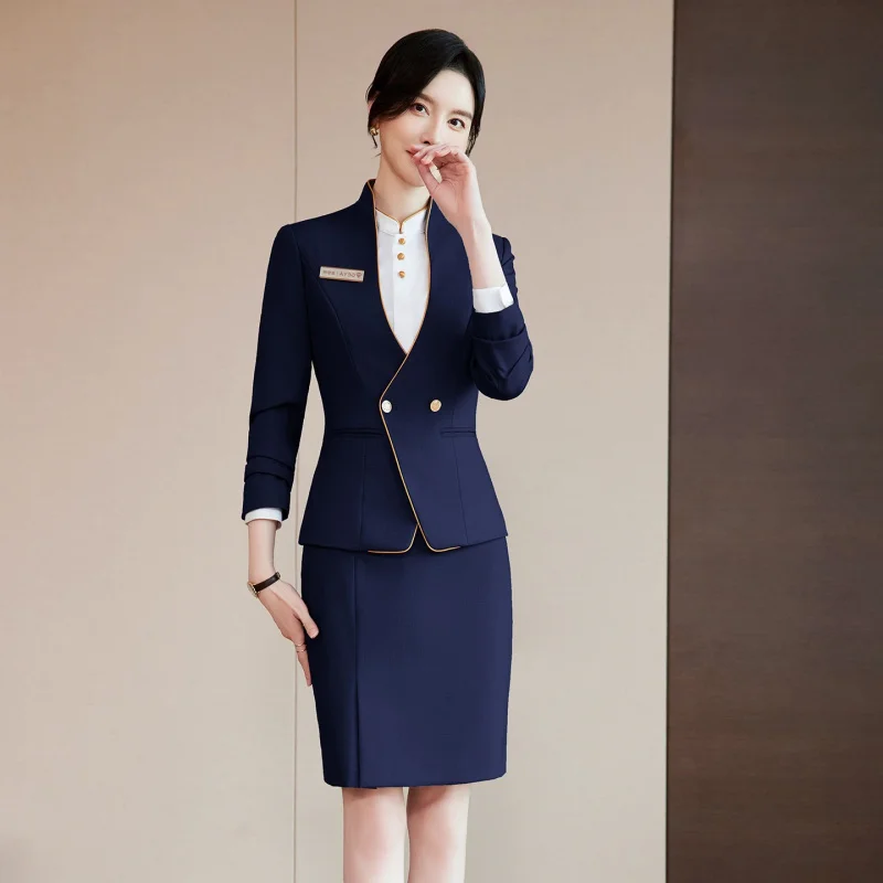 الخريف الأعمال المهنية التجميل دعوى للنساء مناسبة رسمية ملابس العمل مضيفات مبيعات مكتب موحد مكتب الاستقبال