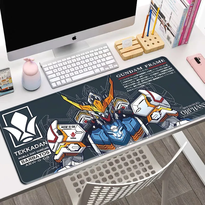 New Cartoon Anime Gundam Leather Mouse Pad Extra Large Anime Game Anti-Slip Mouse Pad Office Dormitory Computer Pad HD Desk Mat