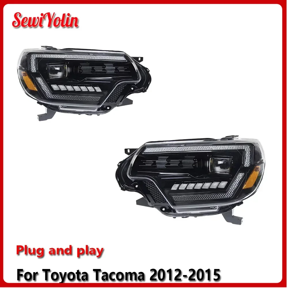 

Car LED Headlight Light Assemblies For Toyota Tacoma 2012-2015 Auto Fog DRL Brake Turn Signal Lamp Plug and Play