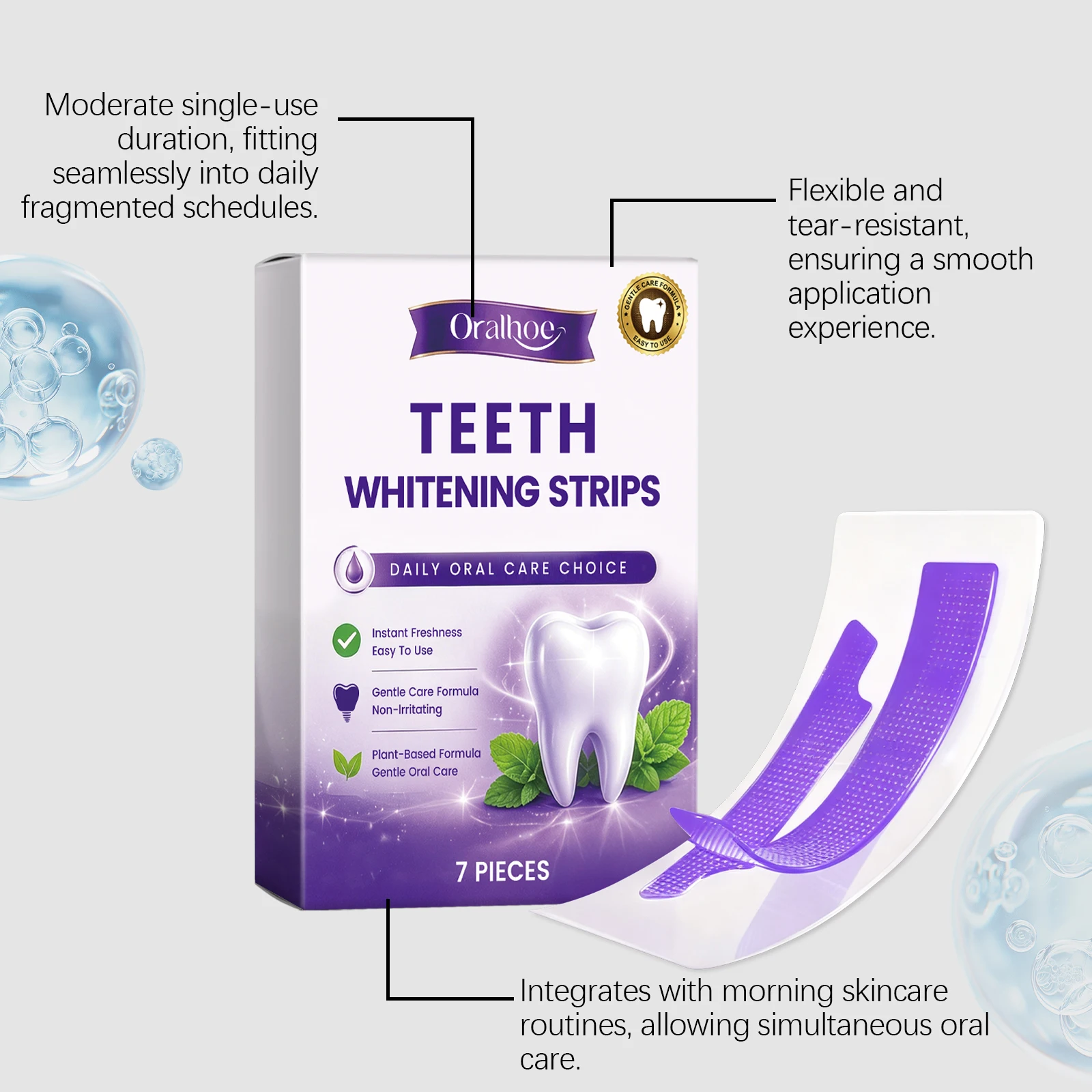 Purple Teeth Whitening Strips  - Teeth Whitening With Hydrogen Peroxide review and price