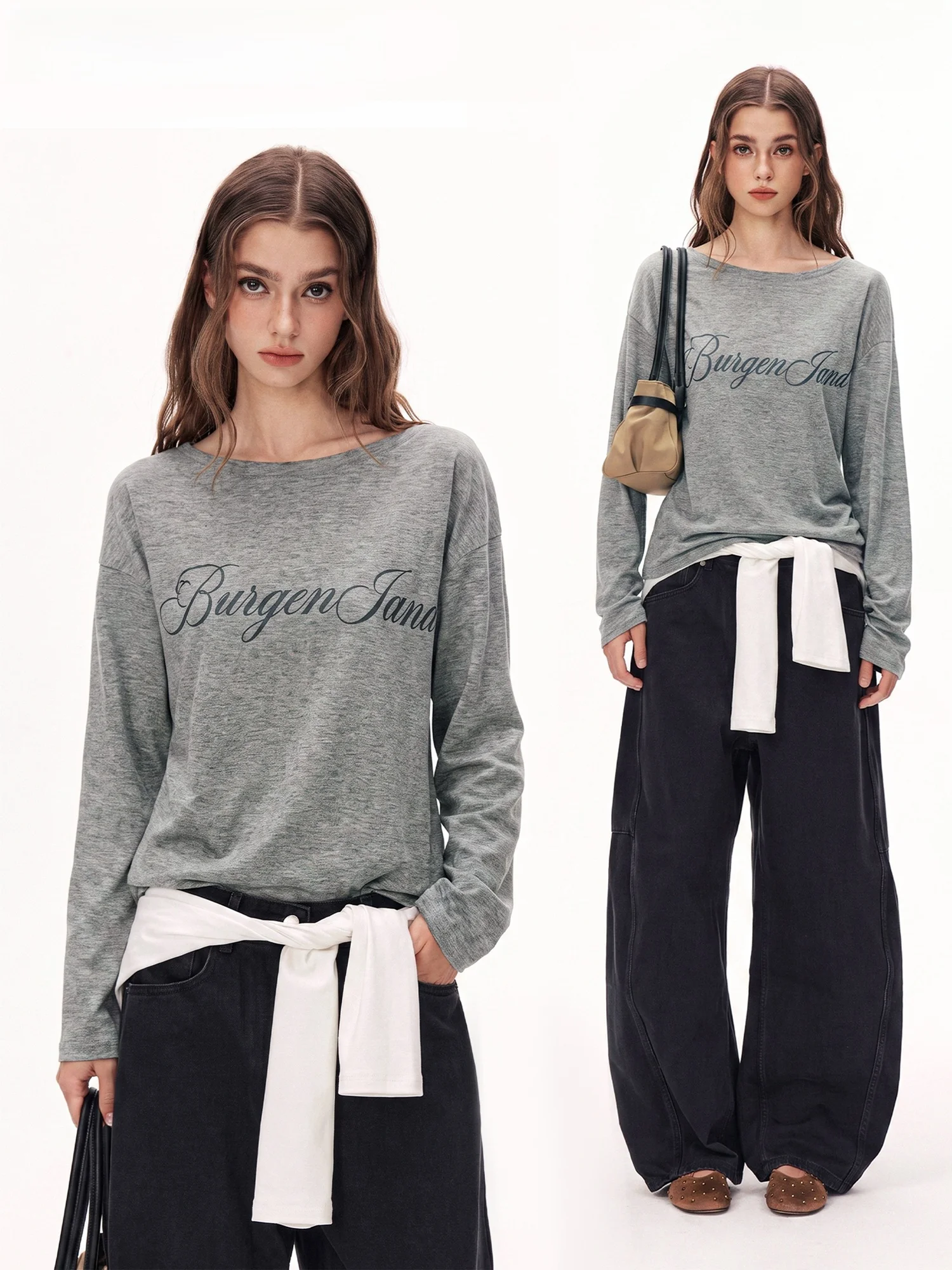 Burgenland Silk Casual Long Sleeve Women's T-shirt Sun Protection Cover up Air Conditioning Shirt Leisure Fashion Summer Autumn