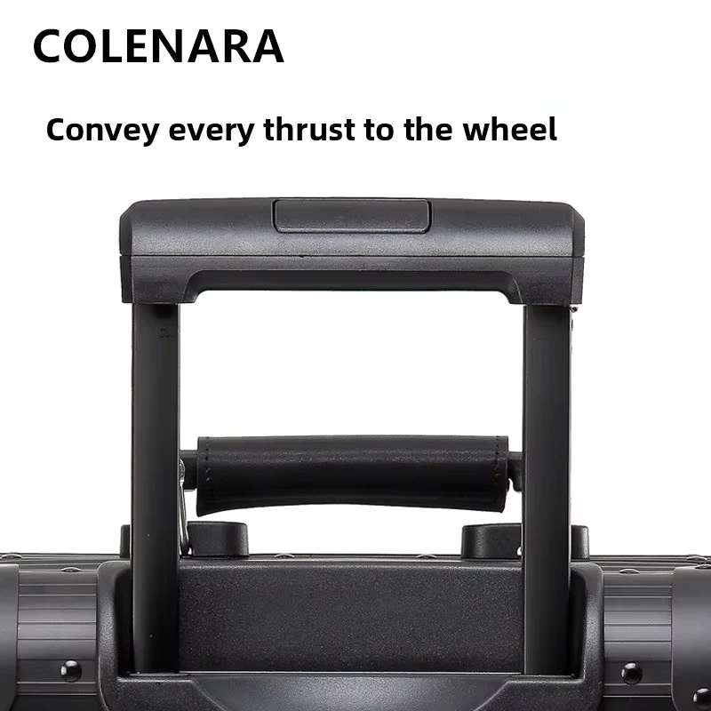 COLENARA  Suitcase on Wheel All-aluminum Magnesium Alloy Boarding Box Men's Business Trolley Case 20