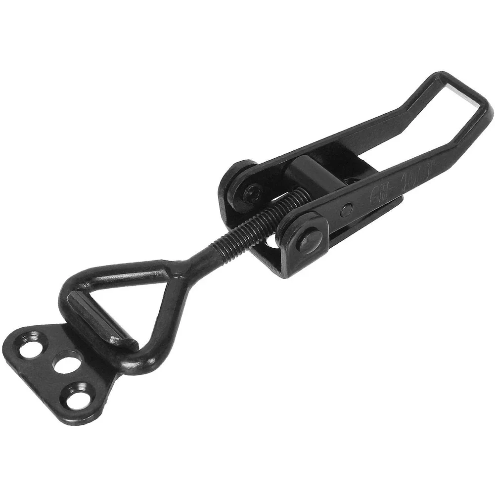 GH-4001 Klip Tangkap Pengait Baja Klem Toggle Dapat Disesuaikan untuk Kotak Tanpa Pegangan Pintu Loker Lemari Perlengkapan Cepat 90X27Mm 4 Buah