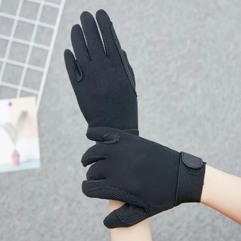 Lightweight Breathable Anti-Slip Full Finger Horse Riding Gloves for Men And Women Equestrian Sports Bike Gloves