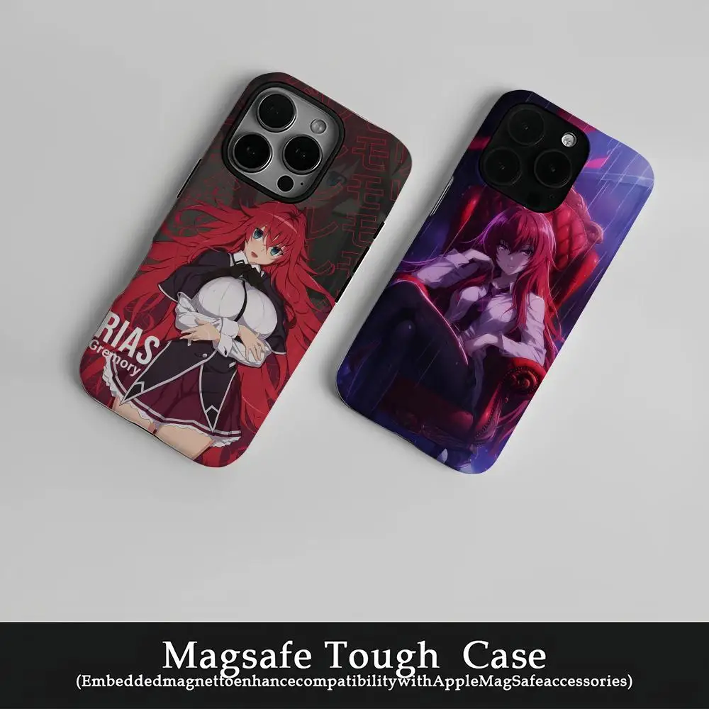 

R-Rias Gremory Phone Case Film Korean INS for iPhone 16 15 14 13 12 11 Pro Max Plus Luxury Magnetic Double-layer Cover