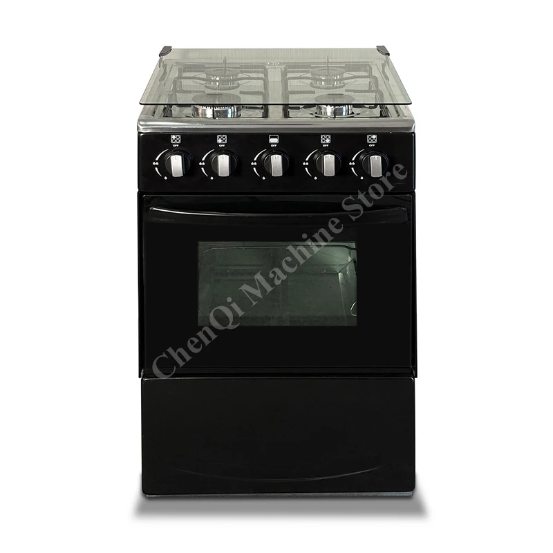 Four Burnesr Gas Strove Stainless Steel Countertop Equipment Oven Manual Ignition Commercial Restaurant Domestic Gas Hob