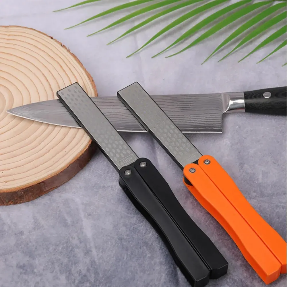 Double Sided Folded PocketSharpener Diamond Knife Coarse Diamond Sharpening Stone 400 Grit Foldable Knife Sharpener Gritstone