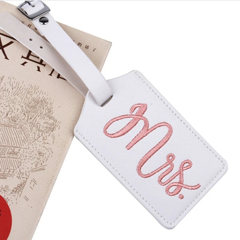 Mr And Mrs Luggage Tags & Passport Holder Set Cool Bridal Shower Gifts Anniversary Bride & Groom Honeymoon Marriage 1/2pcs