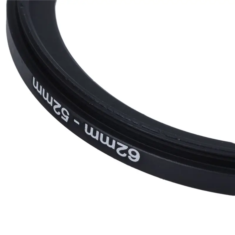 DT24 62mm to 52mm Step Down Ring Adapter, Black Metal Lens Filter Adapter Ring for Camera, 2 Pack
