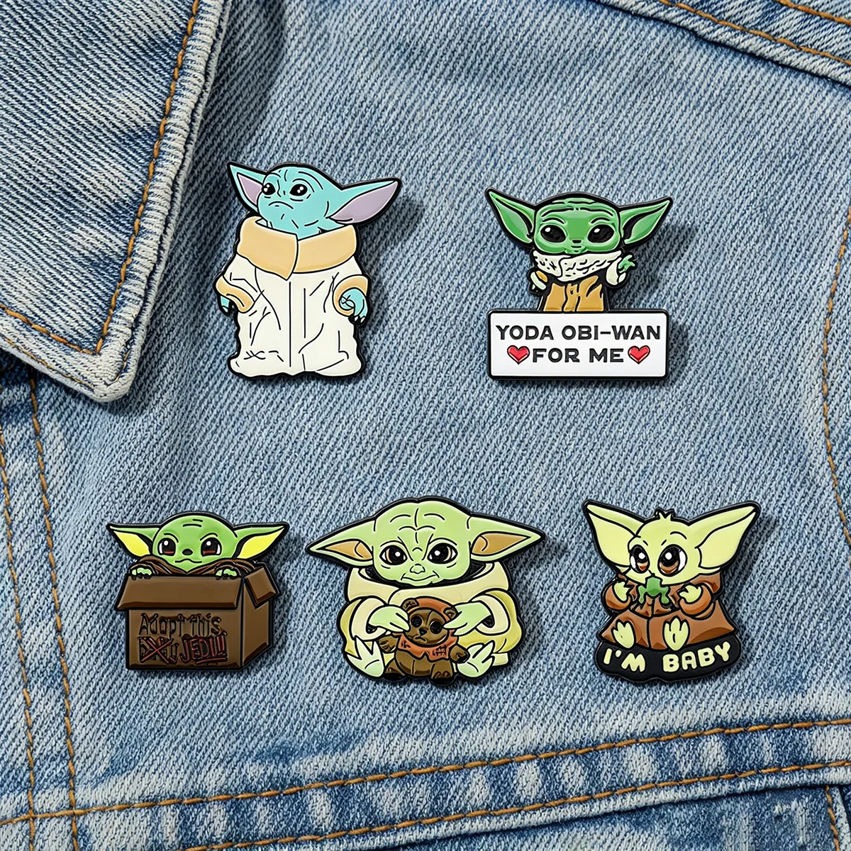 Set de 5 Broches de Esmalte de Monstruos de Películas, Insignias Metálicas Divertidas de Dibujos Animados, Pin de Solapa, Accesorios de Joyería para Cosplay, Regalos para Fans
