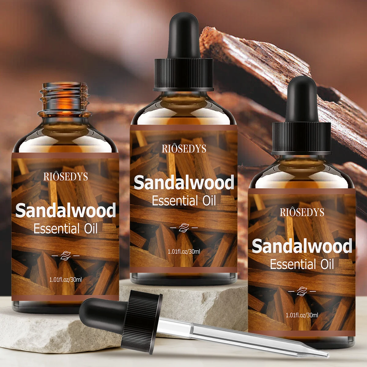 Sandalwood essential oil natural fragrance, is suitable for body massage treatments ,hair care anddiffuser