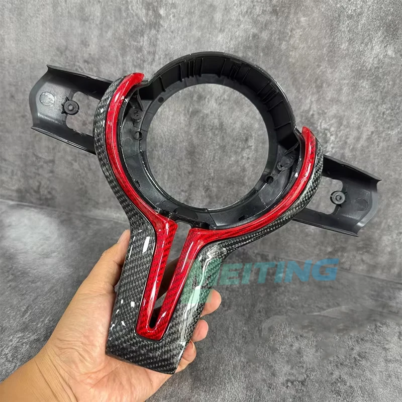Suitable for BMW 12345 series F10 F20 F30 M2M3 M4M5 thong carbon fiber steering wheel cover