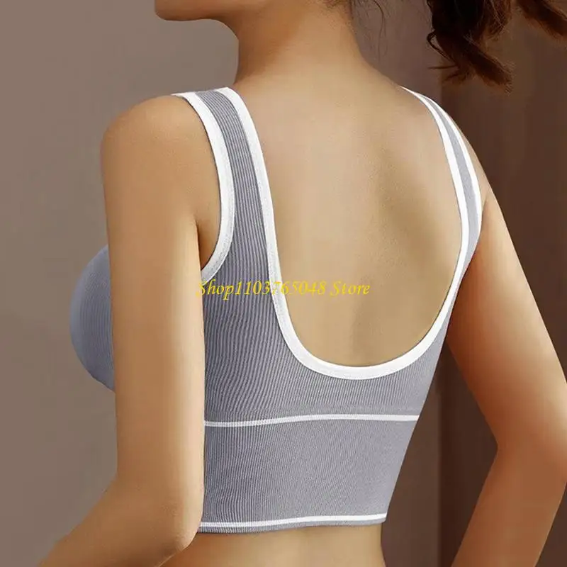 R53E Women Padded Sports Bra Push Up Seamless Moisture Wicking Athletic Yoga Stretchy