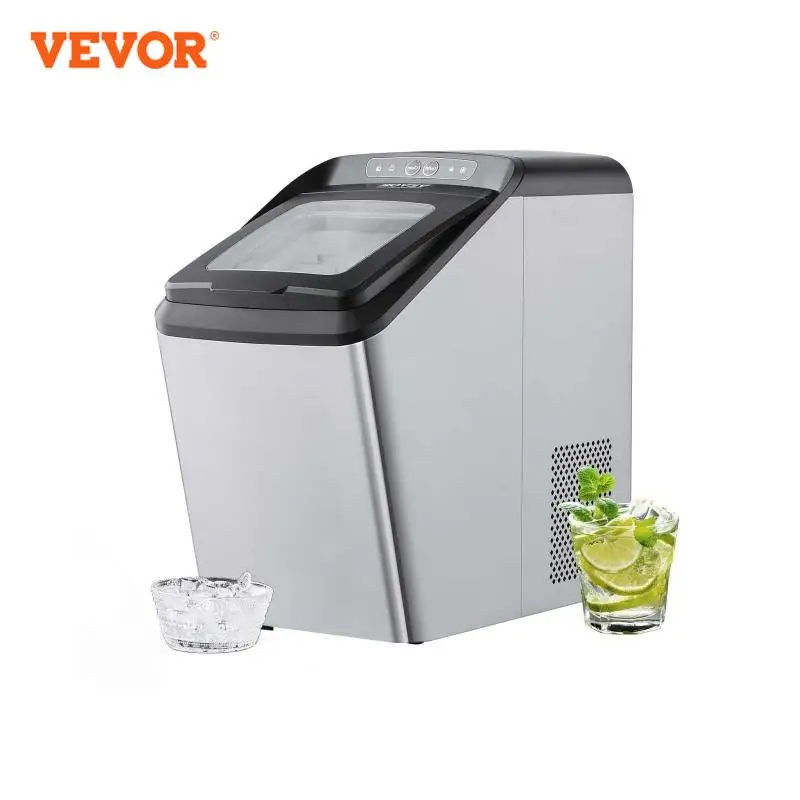 VEVOR 30lbs/24H Countertop Ice Maker Auto Self-Cleaning Portable Ice Maker with Ice Scoop Basket and Drainpipe