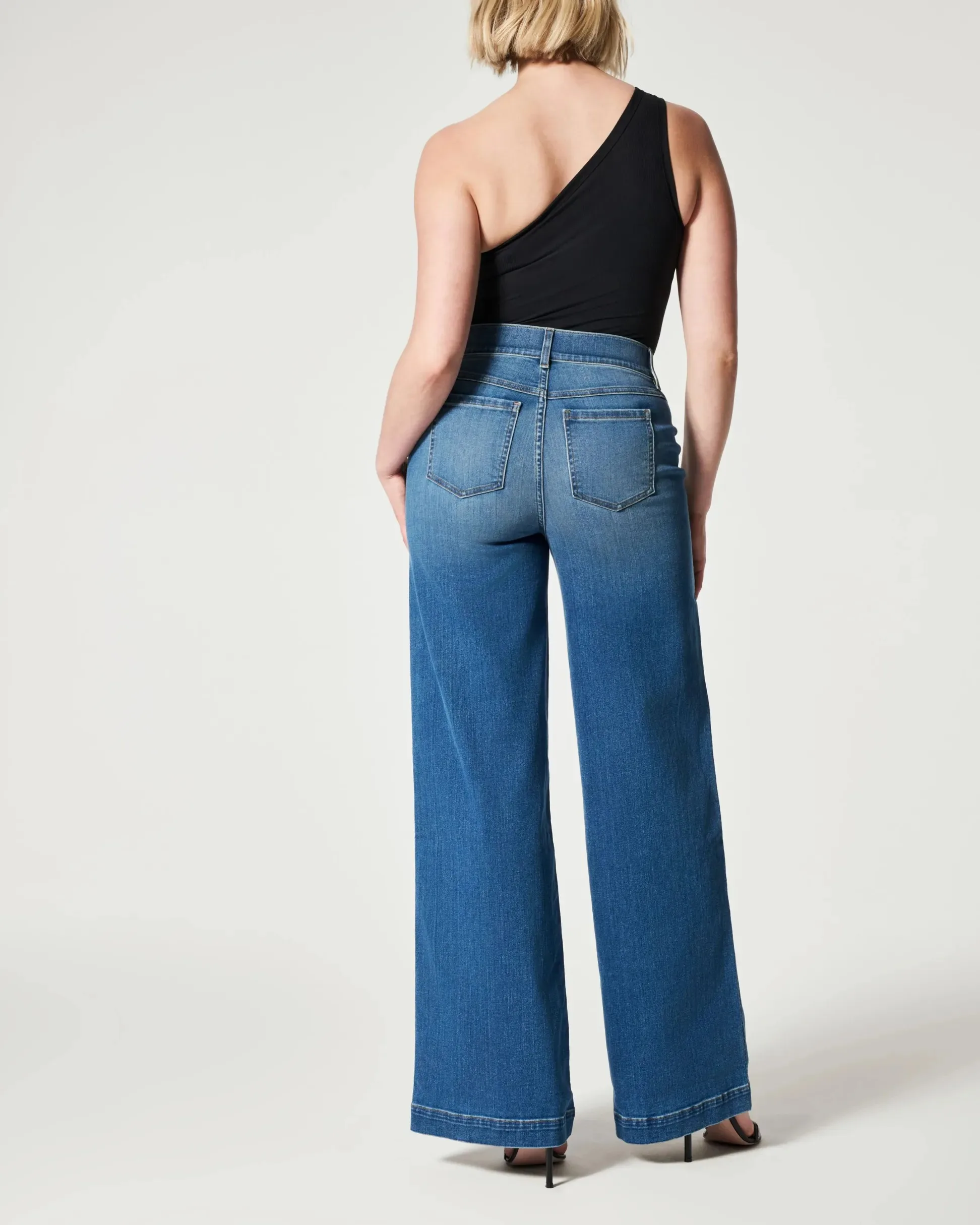 Midiross Wide Leg Jeans Woman Street Vintage Baggy Seamed Front Wide Leg Jeans Summer Women Cargo Pants High Waist Jeans