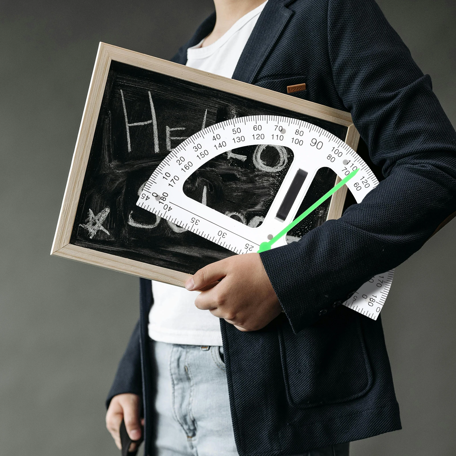 

Magnetic Teaching Ruler 180 Degree Transparent Protractor For School Math Measuring Tool Drafting Student Teacher Supplies