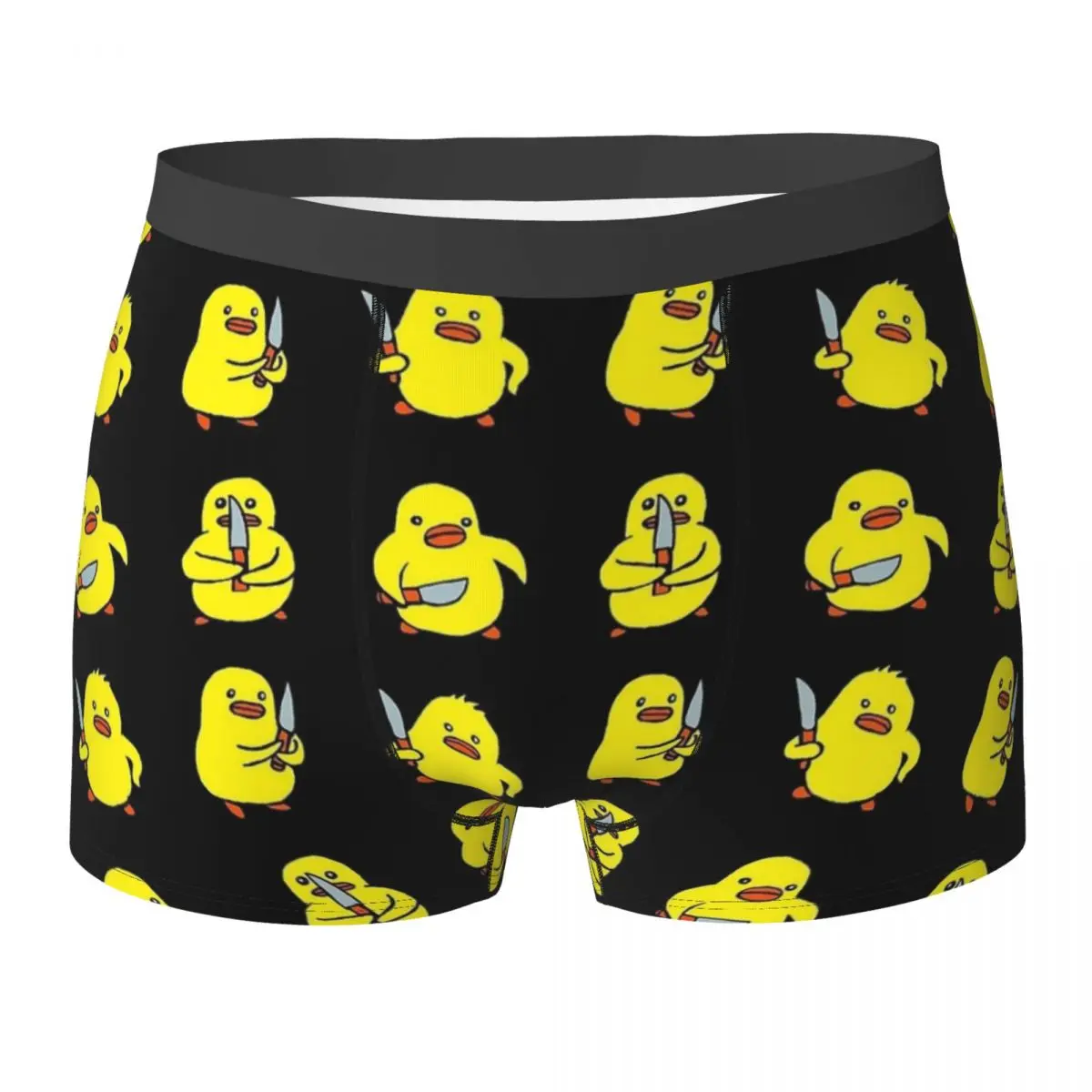 

Duck With Knife Duck You Underwear Kawaii Cartoon Duck Printing Boxershorts Trenky Males Panties Soft Shorts Briefs Gift