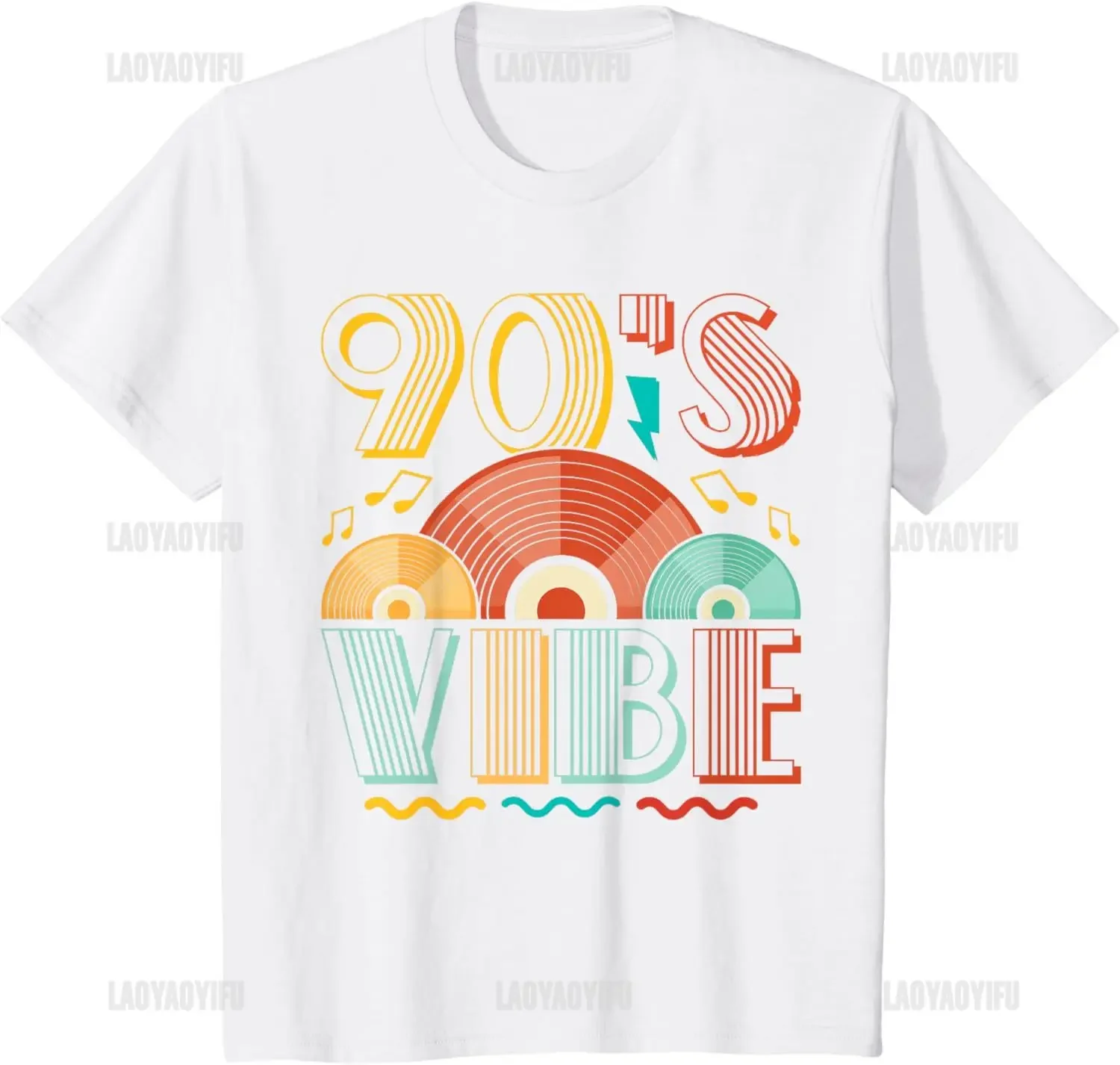 Vintage 90s Vibe CD 90s Music 1990s Generation Retro Nineties Printed T-Shirt Woman Man Leisure Hipster Cotton Fashion Tops Tee