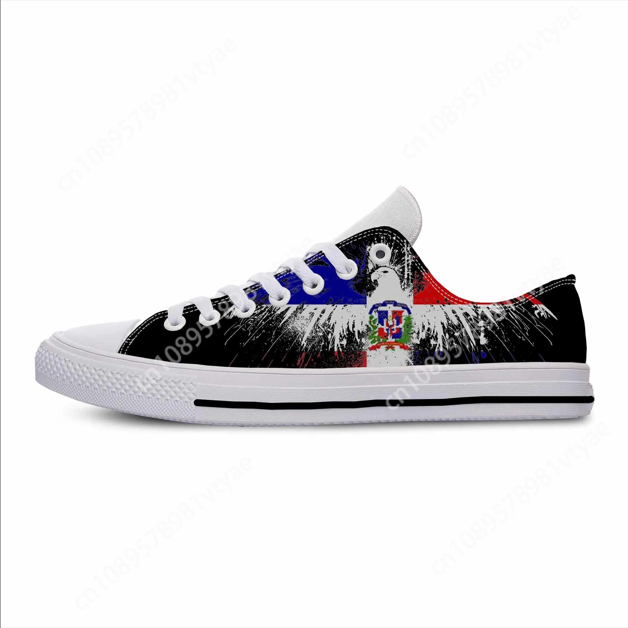 Dominica Dominican Republic Flag Patriotic Pride Casual Cloth Shoes Low Top Comfortable Breathable 3D Print Men Women Sneakers