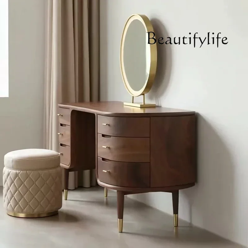 

Q XS Living Room Home High-end Dressing Table Solid Wood Bedroom Modern Simple Light Luxury Dressing Table Makeup Table