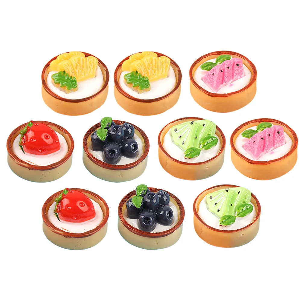 18 Pcs Simulated Fruit Cake Decoration Models Photo Prop Miniature Artificial Cakes