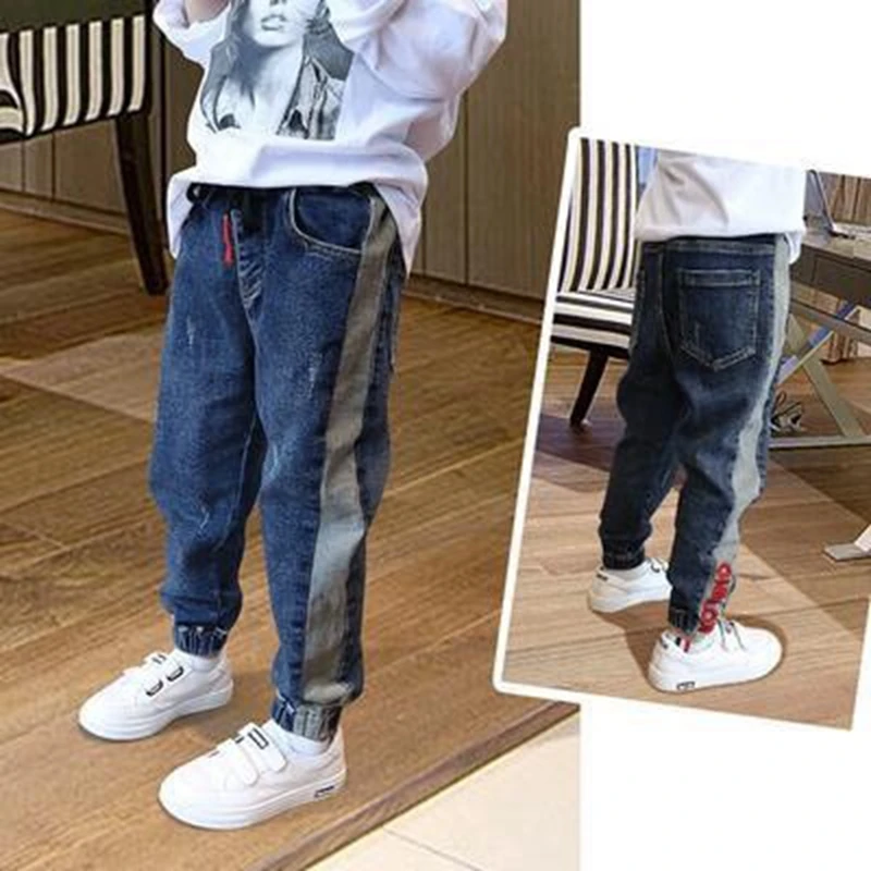 Kids Jeans Spring Autumn Children Denim Clothing Pants Infant Baby Boys Casual Trousers 4 5 6 7 8 9 10 11 12 Years