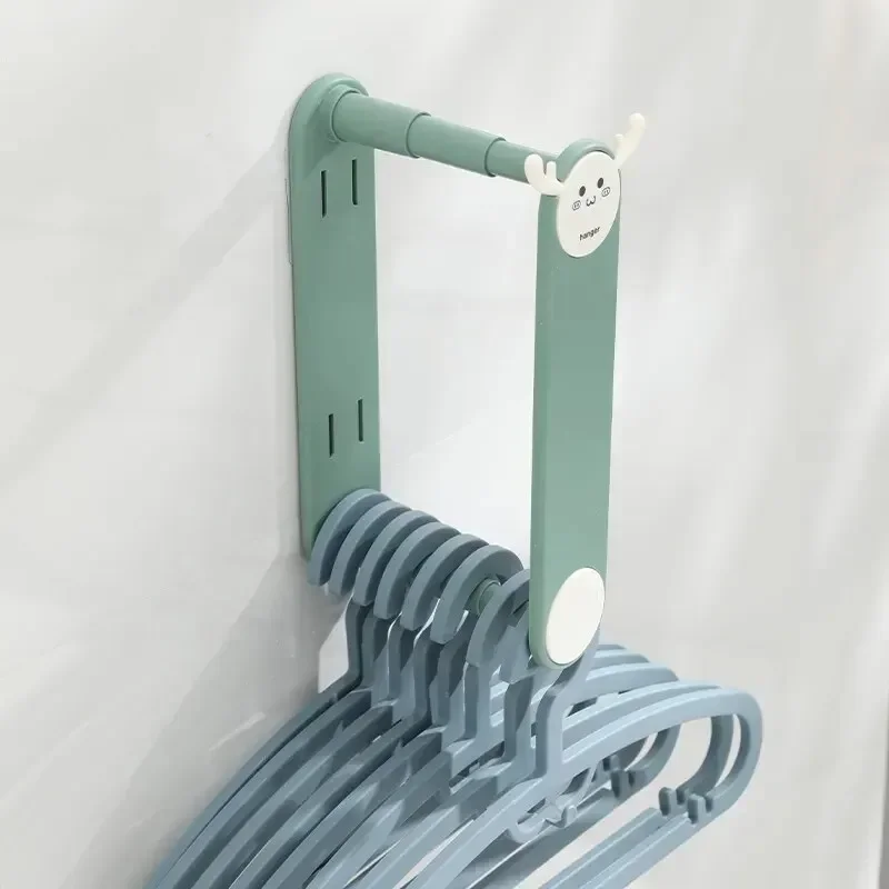 

Coat Hanger Storage Rack Punch Free Wall Mounted For Household Use Saving Clothes Hange Rack Bedroom Wardrobe Coat Organizer