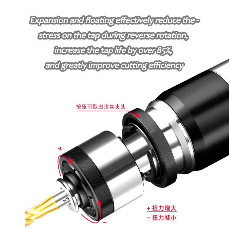 BT30 BT40 BT50 NT30 T40 NT50 GT GT12 GT24 telescopic tapping tool holder M2-M30 Tap chuck Collet Overload Protection Tool Holder