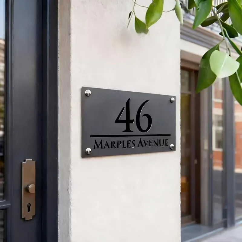 Custom Personalized Nordic‑Style Wall Decor, Modern Acrylic Door & Room Number Signs, Weather‑Resistant Plaques for Outdoor Addr