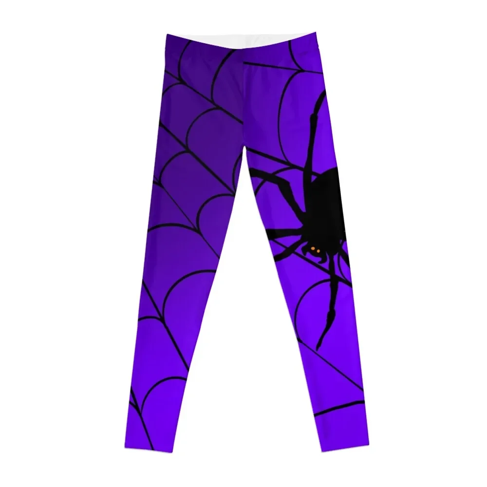

Creepy Spider and Web Purple Leggings Sports female Leginsy push up Sweatpants gym sportswear woman Womens Leggings
