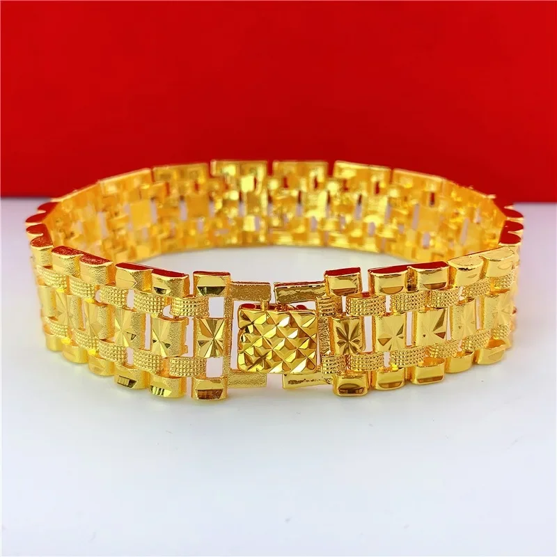 

24K AU999 Gold Euro Coin Men's Bracelet - Vintage Coin Pendant, High-Purity Gold, Rugged & Historically Inspired