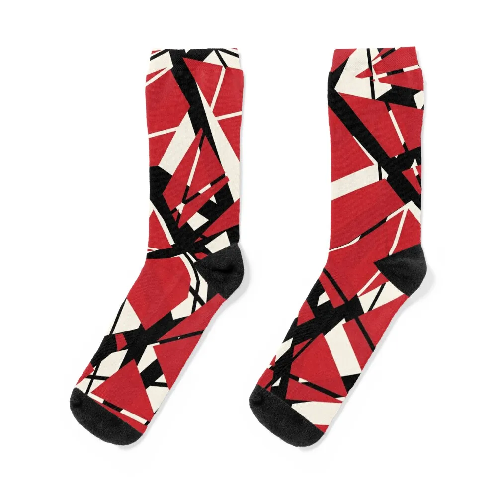 

EVH: authentic stripes design (red) Socks men cotton high quality Toe sports tennis gifts Men Socks Luxury Brand Women's