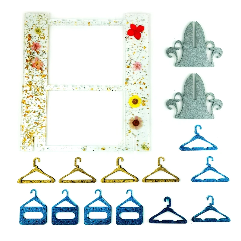 2Pcs Ohrring Lagerung Rack Tropfen Kleber Formen Diy Ohrring Display Rack Silikon Form