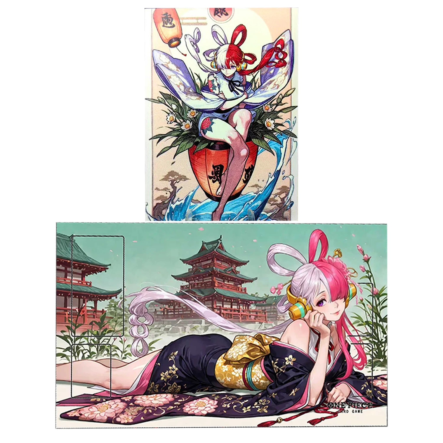 

60Pcs/set 67X92Mm Diy One Piece Uta Card Sleeve Card Battle Mat Opcg Uta Card Protective Cover Single Player Card Battle Mat