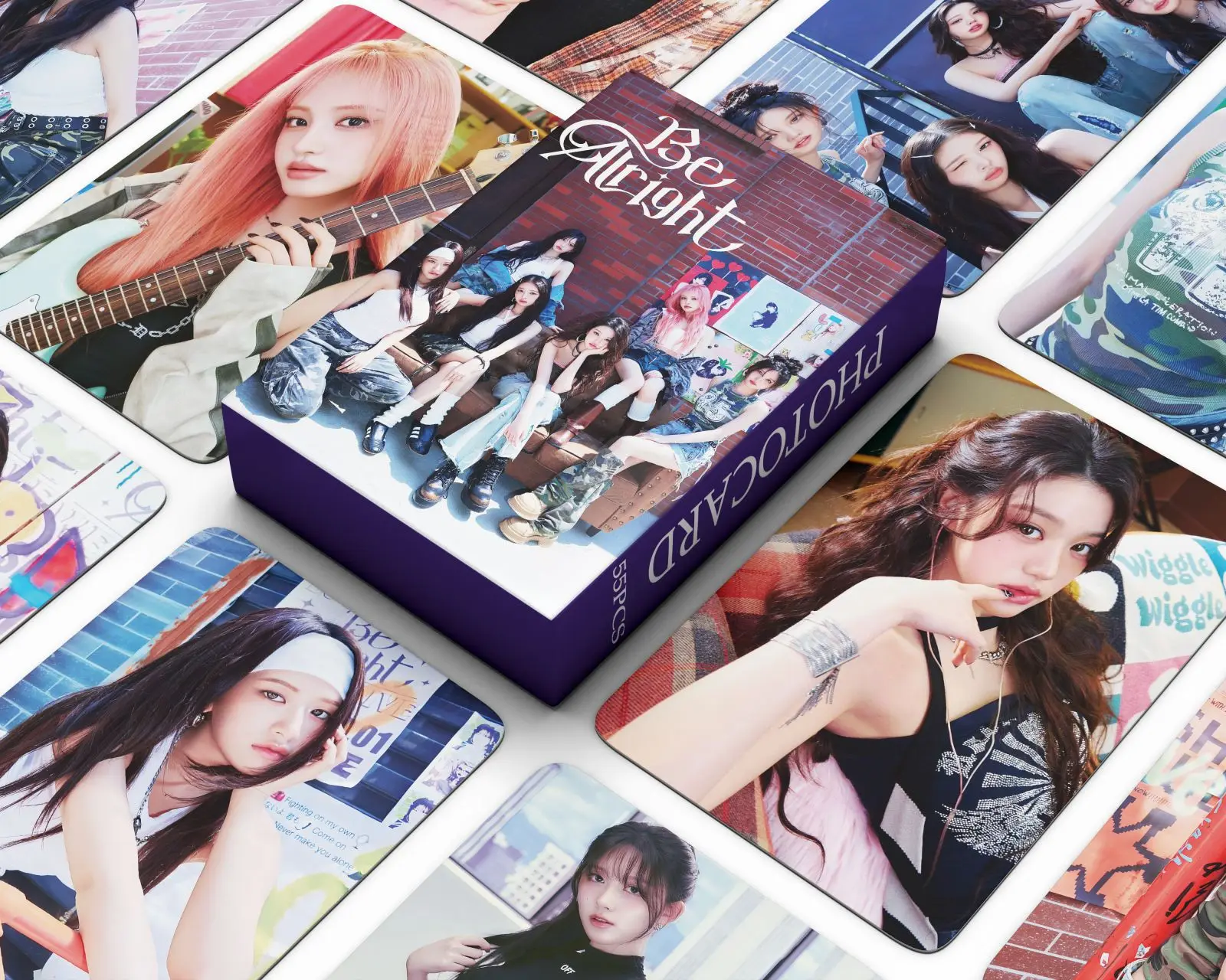 55 Albums de groupe de filles BE ALRIGHT, Mini cartes Wonyoung LIZ, cartes LOMO, carte de Collection de fans, boîte-cadeau
