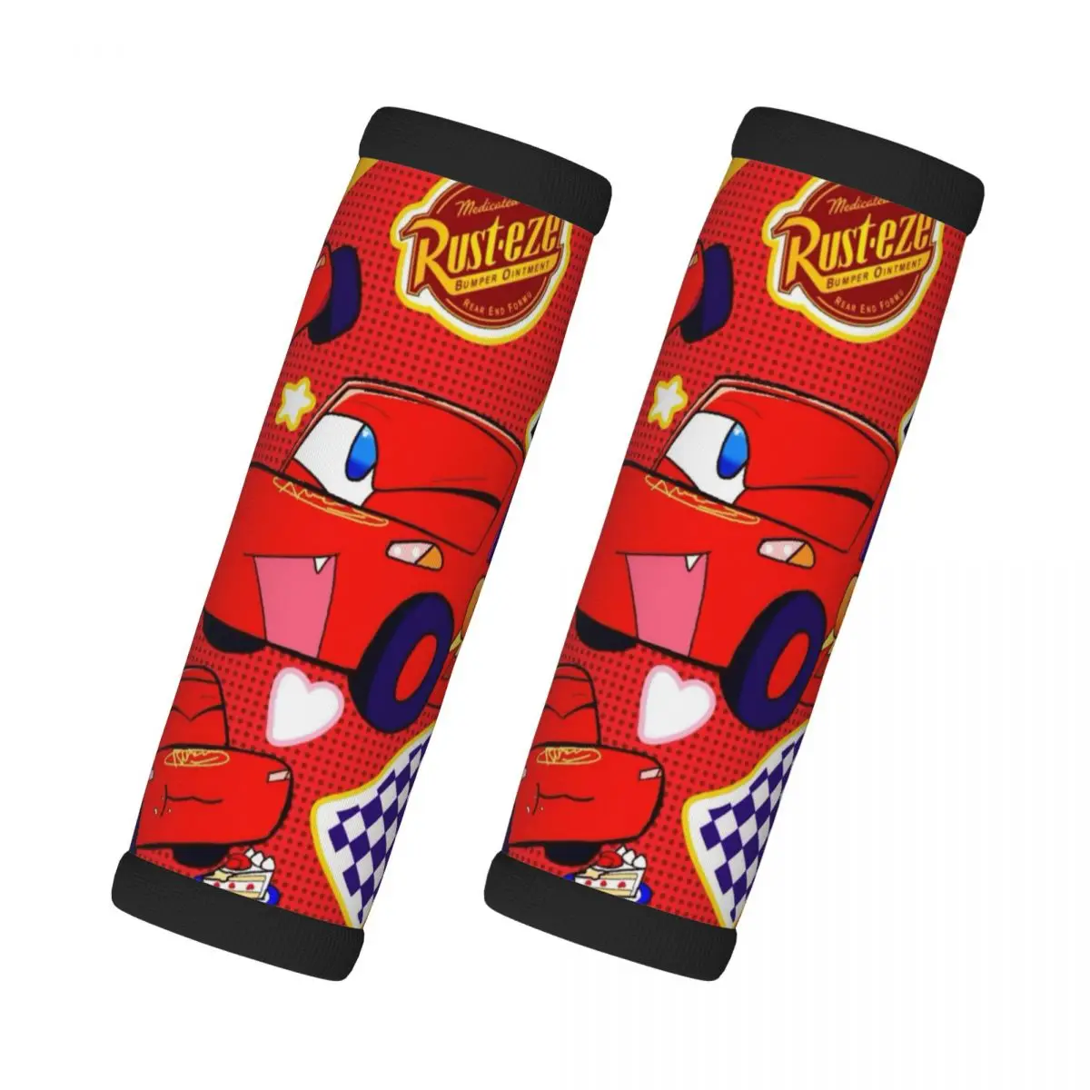 

Пользовательские Молния Маккуин, 2 шт., ручка для багажа, идентификатор чемодана, автомобили, ручка в стиле аниме, неопреновая ручка для двери багажа