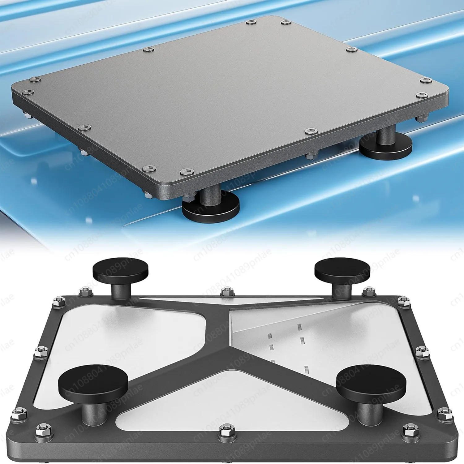 Mini Aluminum Alloy RV Roof Signal Mount with Protective Cover Heavy-Duty Metal Bracket