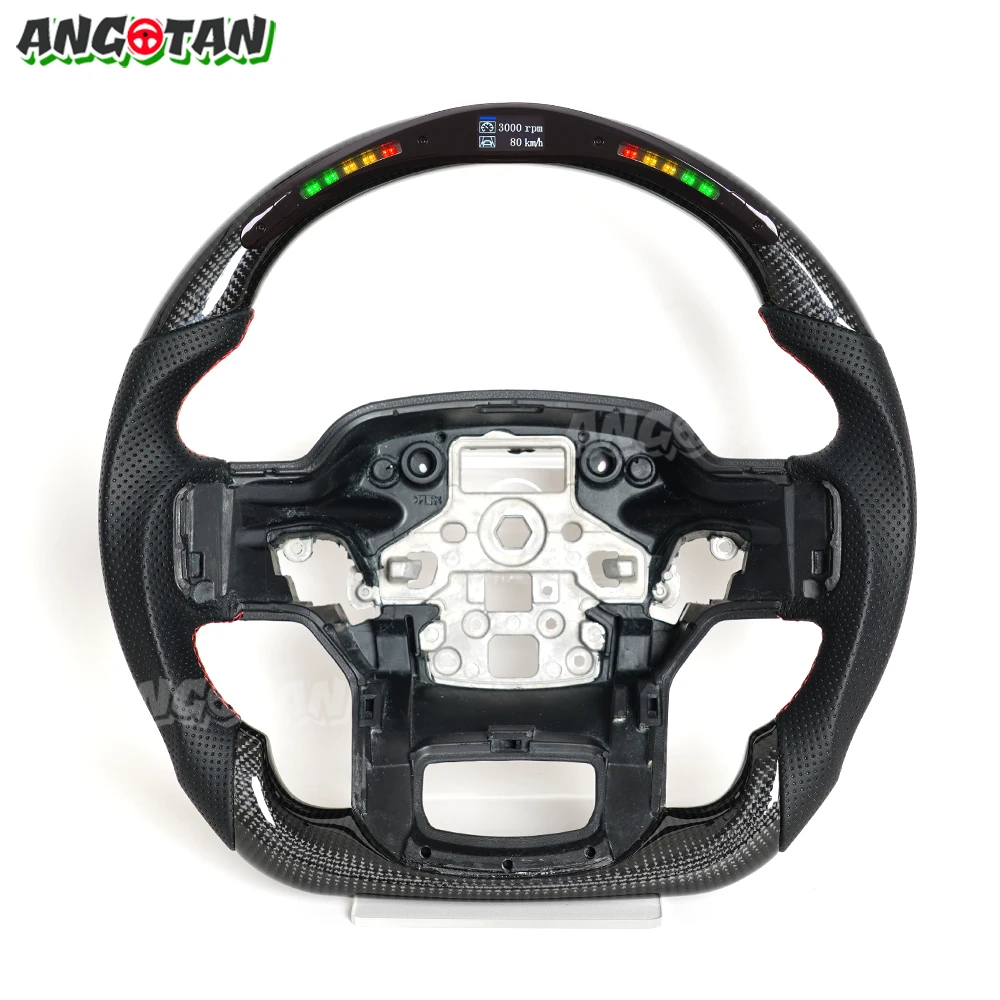 

Carbon Fiber Steering Wheel For Ford Raptor F-150 F150 With LED Display Customized Sport Heating Wheel 2021-2024 Accessories
