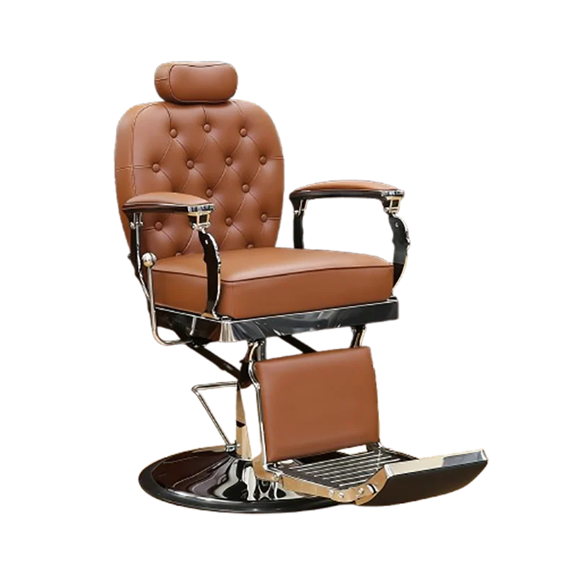 #Ergonomic High Quality Barber Chair Unique Retro Modern Reclining Barber Chair Backrest Luxury Silla Barberia Salon Furniture