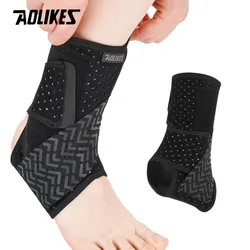 AOLIKES 1PCS Ankle Brace for Women & Men,Lace up Ankle Support for Sprained Ankle,Compression Ankle Stabilizer for Basketball