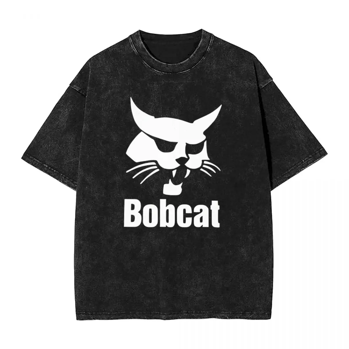 

Футболки с эффектом потертости Bobcat, уличная модная футболка Zomer verstelnaked Bobcat Zware, футболка для мужчин и женщин, хлопковая летняя футболка в стиле Харадзюку