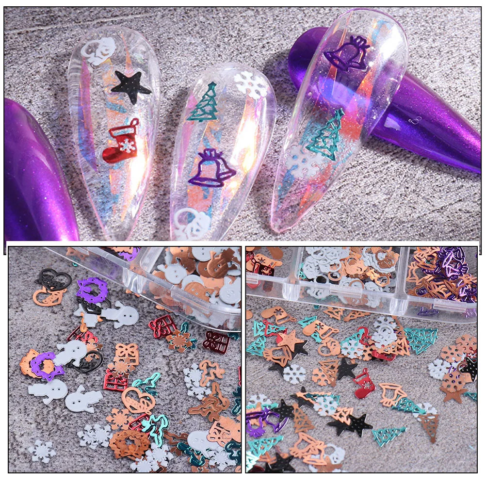

Christmas Nail Sticker Xmas Theme Zinc Alloy DIY Nail Art Charm Family Party Manicure Supply Decor Manicure Sticker