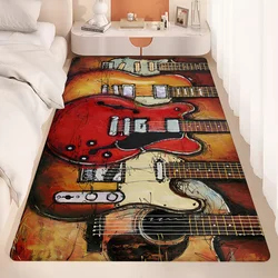 Music Guitar Pattern Floor Mat Floor Mat Non-Slip Laundry Room Mat Laundry Decor Balcony Child Living Room Household Carpets