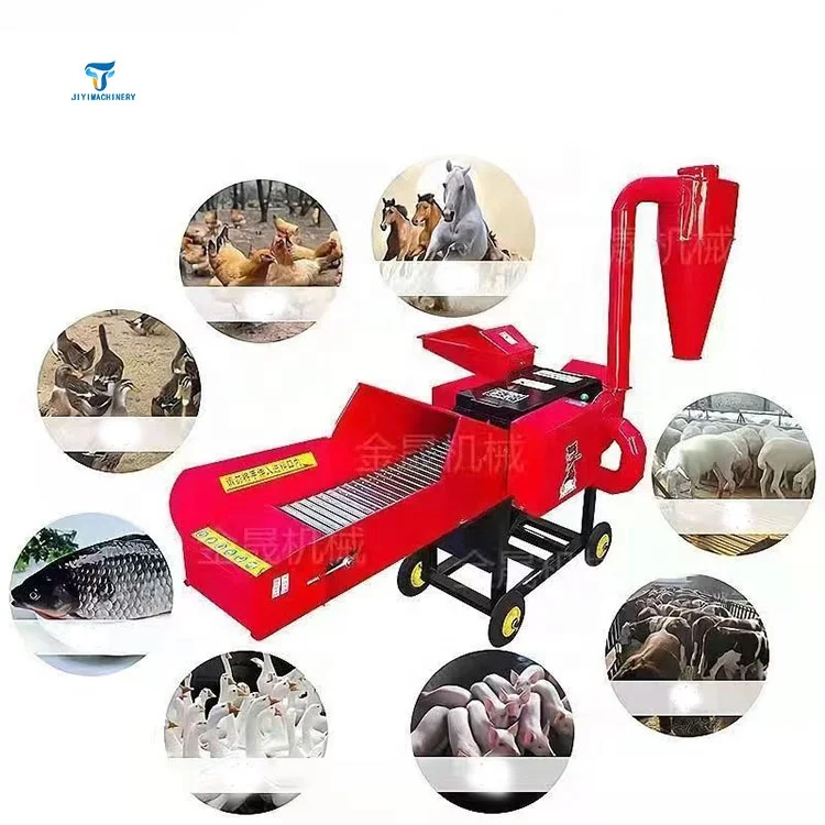 Animal Feed Farming Equipment Used Silage Hay Straw Grass Chopper Crusher Machine Chaff Cutter Machine Livestock Pellet