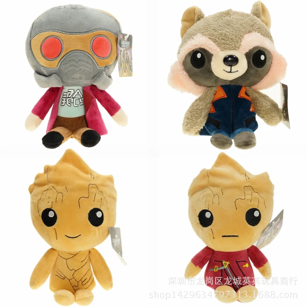 

Guardians of the Galaxy Star Lord Q Edition Tree Man Raccoon Plush Toy Cartoon Doll Boy Girl Gift