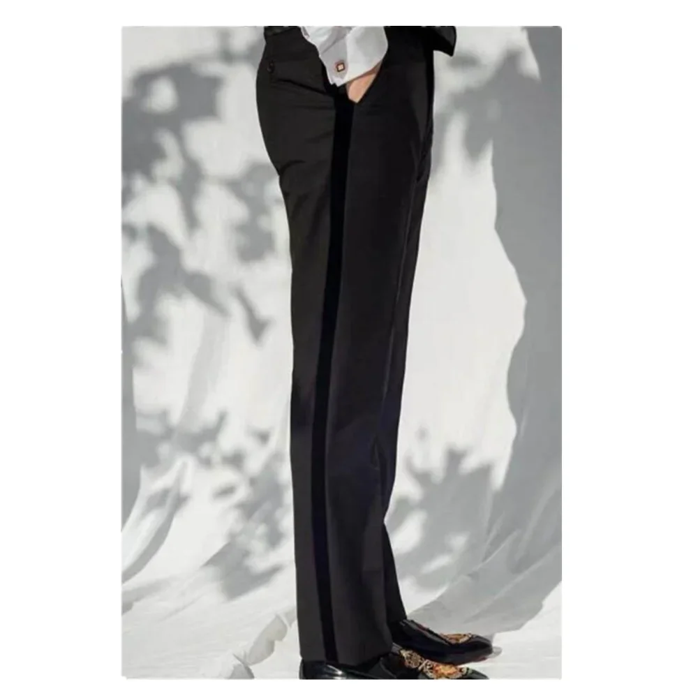 S-6XL New Men's Suit Pants High Quality Spring Autumn Straight Business Dress Trousers Formal Classic Black Trousers Pants