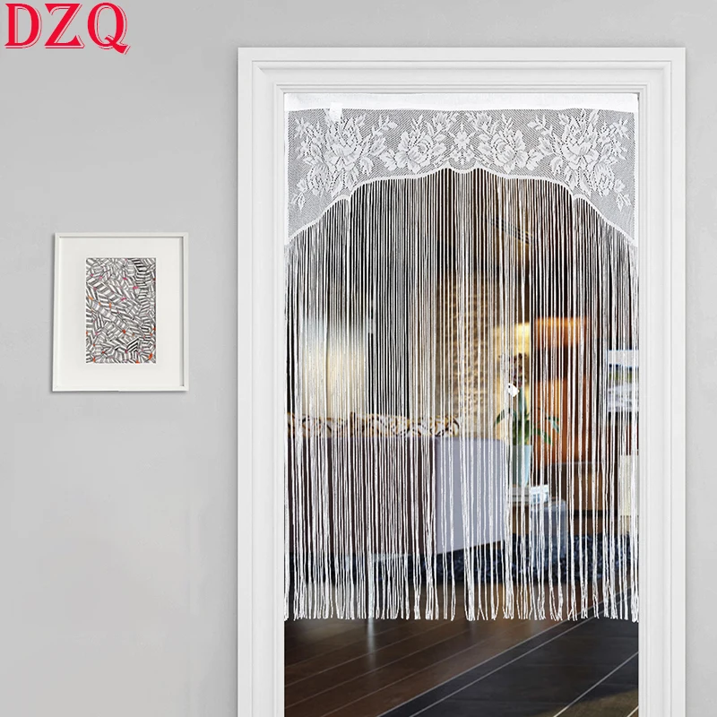 

Simple Lines of Door Curtain Small Curtain Japanese Non-perforated Line Curtain Stick Type Tulle Curtain #A287