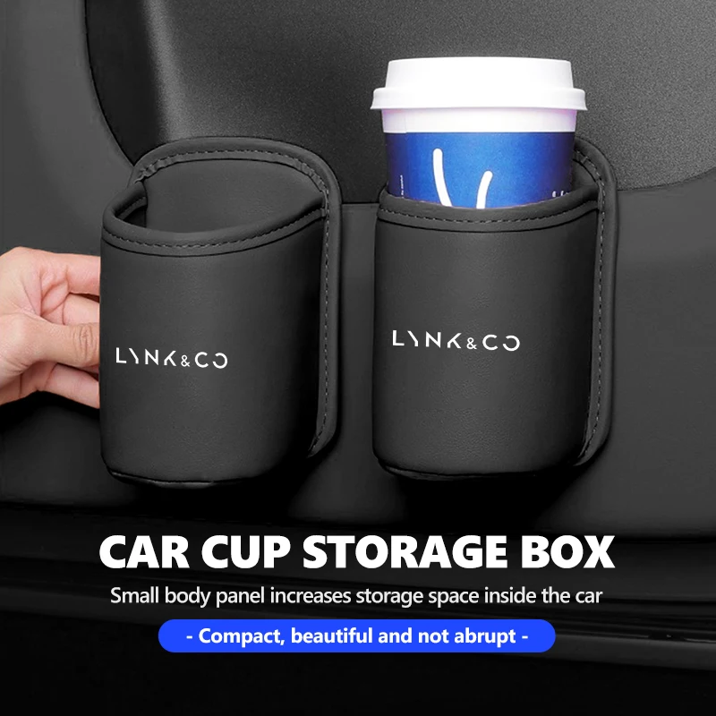 حامل أكواب السيارة صندوق تخزين رف صندوق أكواب الماء منظم جيب لـ LYNK & CO 01 Phev 02 03 + 05 06 09 PHEV 09 MHEV